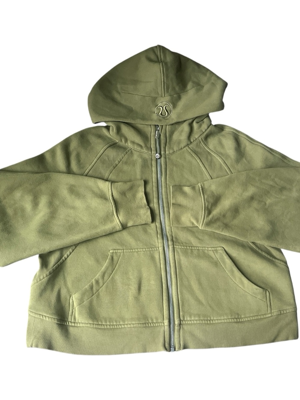 Lululemon Scuba Oversized Full-Zip Hoodie Fleece Sweatshirt Bronze Green M/L